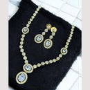 Sona Covering Gold Plated American Diamond Necklace Set