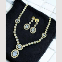 Sona Covering Gold Plated American Diamond Necklace Set