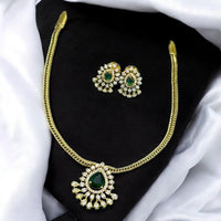 Sona Covering Gold Plated American Diamond Necklace Set
