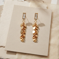 Urthn Trendy Long Tassel Earrings with Heart Drop for Women (Pack Of 3)