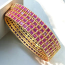 Sona Covering Gold Plated Crystal Stone Bangles Set