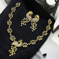 Sona Covering Charming Gold Plated Austrian Stone Necklace Set