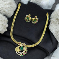 Sona Covering Charming Gold Plated Austrian Stone Necklace Set
