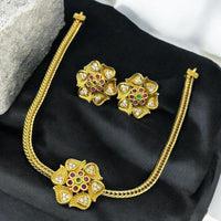 Sona Covering Charming Gold Plated Austrian Stone Necklace Set