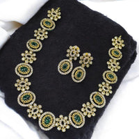 Sona Covering Charming Gold Plated Austrian Stone Necklace Set