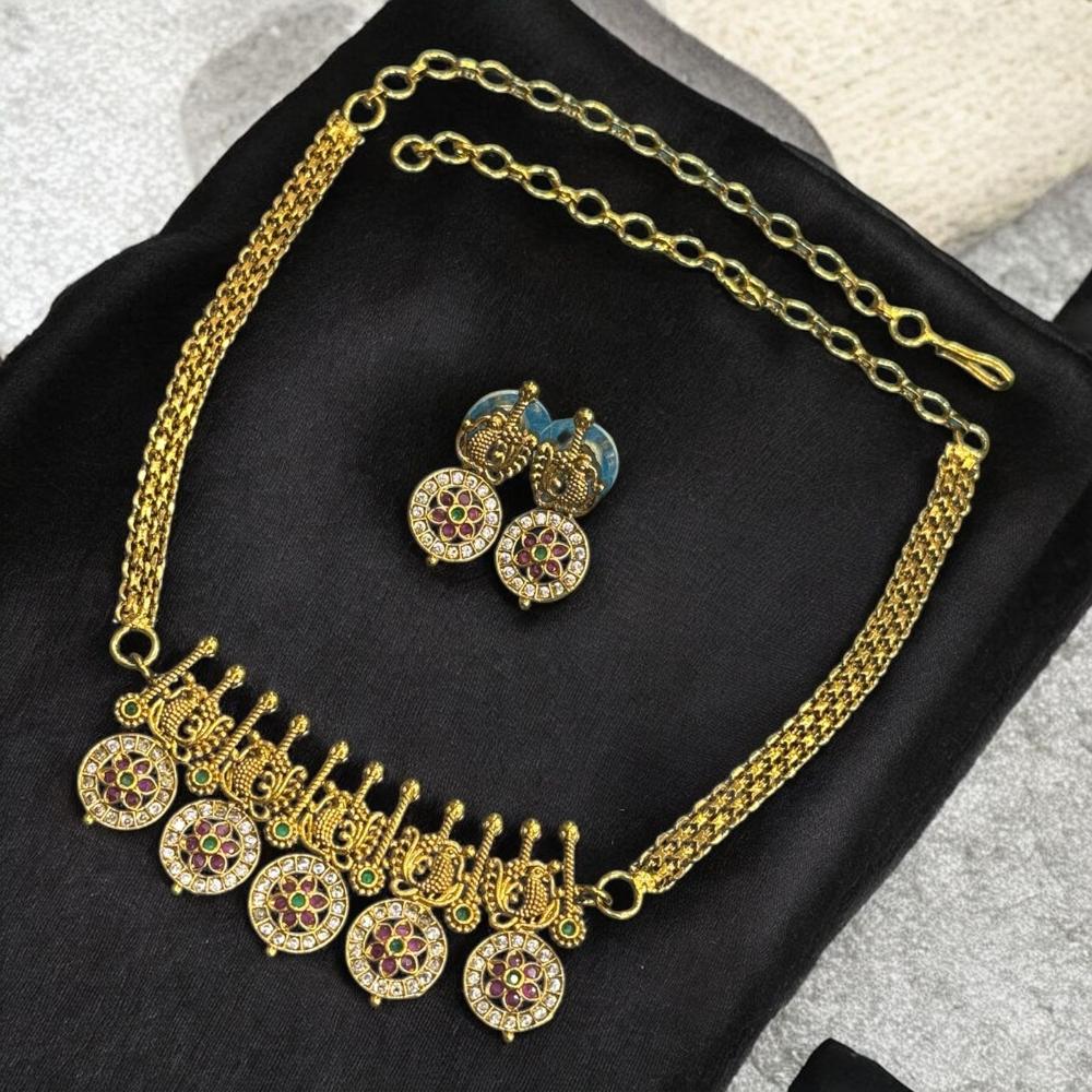 Sona Covering Gold Plated Austrian Stone Necklace