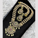 Sona Covering Gold Plated Austrian Stone And Pearl Necklace Set