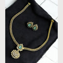 Sona Covering Gold Plated Pota Stone And Austrian Necklace Set