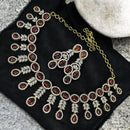 Sona Covering Gold Plated American Diamond Necklace Set