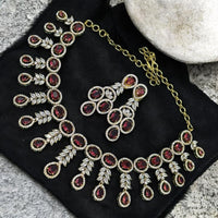 Sona Covering Gold Plated American Diamond Necklace Set