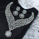 Sona Covering Silver Plated American Diamond Necklace Set