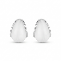 Urthn Premium White Marble Rasin TearDrop Stud Earrings for Women (Pack Of 3)