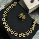 Sona Covering Gold Plated Austrian Stone Necklace Set