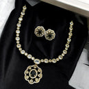 Sona Covering Ethnic Gold Plated Crystal Stone Necklace Set