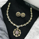 Sona Covering Ethnic Gold Plated Crystal Stone Necklace Set