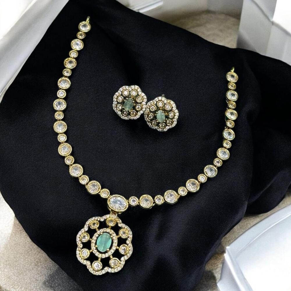 Sona Covering Ethnic Gold Plated Crystal Stone Necklace Set