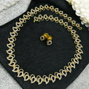 Sona Covering Gold Plated Austrian Stone Long Necklace Set