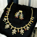 Sona Covering Gold Plated Austrian Stone Necklace Set