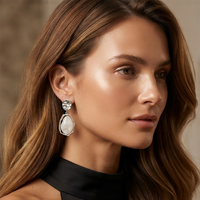Urthn Trendy Ethnic White Marble Rasin Dangler Earrings for Women  Wedding & Festive Wear Jewellery(Pack Of 3)