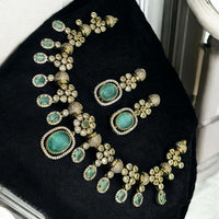 Sona Covering Gold Plated Austrian Stone Necklace Set