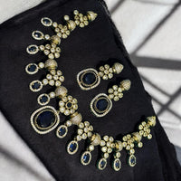 Sona Covering Gold Plated Austrian Stone Necklace Set