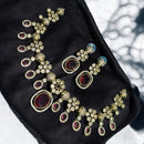 Sona Covering Gold Plated Austrian Stone Necklace Set