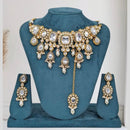 Sona Covering Gold Plated Kundan Stone And Pearl Necklace Set