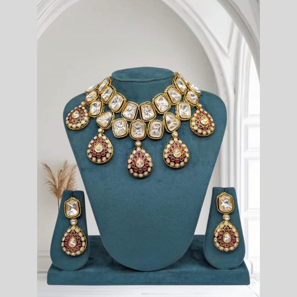 Sona Covering Gold Plated Kundan Stone Choker Necklace Set