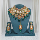 Sona Covering Gold Plated Kundan Stone And Pearl Necklace Set