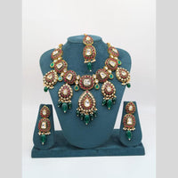 Sona Covering Gold Plated Kundan Stone And Pearl Necklace Set
