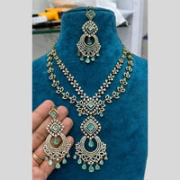 Sona Covering Gold Plated American Diamond Long Necklace Set