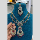 Sona Covering Gold Plated American Diamond Long Necklace Set