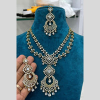 Sona Covering Gold Plated American Diamond Long Necklace Set