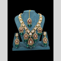 Sona Covering Gold Plated Kundan Stone And Pearl Necklace Set
