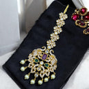 Sona Covering Elegant Gold Plated Pota Stone And Austrian Mangtikka