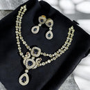 Sona Covering Gold Plated American Diamond And Austrian Stone Necklace Set