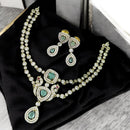 Sona Covering Gold Plated American Diamond And Austrian Stone Necklace Set