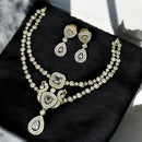 Sona Covering Gold Plated American Diamond And Austrian Stone Necklace Set