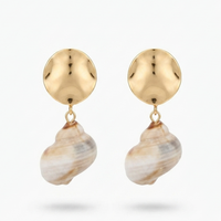 Urthn Gorgeous Shell Drop Dangler Earrings for Women Stylish Beach & Festive Fashion Jewellery(Pack Of 3)