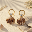 Urthn Gorgeous Shell Drop Dangler Earrings for Women Stylish Beach & Festive Fashion Jewellery