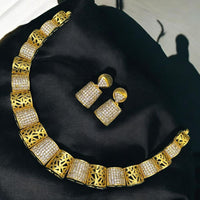 Sona Covering Gold Plated Austrain Stone Necklace Set 