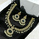 Sona Covering Gold Plated Austrain Stone And Pearls Necklace Set