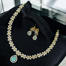 Sona Covering Gold Plated Austrain And Crystal Stone Necklace Set