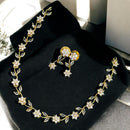 Sona Covering Gold Plated American Daimonds Necklace Set