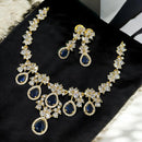 Sona Covering Gold Plated American Daimonds Necklace Set 