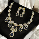 Sona Covering Gold Plated American Daimonds Necklace Set