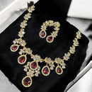 Sona Covering Gold Plated American Daimonds Necklace Set