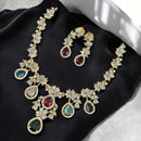 Sona Covering Gold Plated American Daimonds Necklace Set