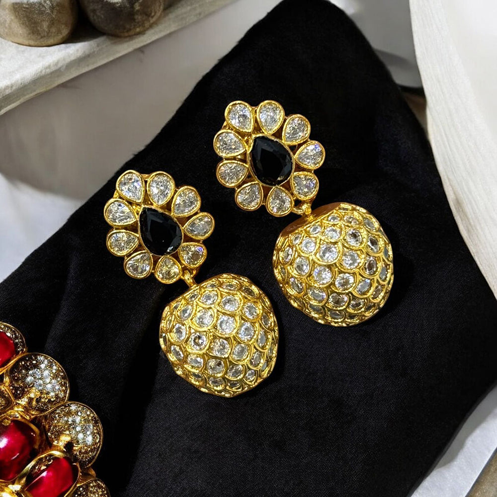 Sona Covering Gold Plated Austrian Stone Dangler Earrings