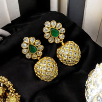 Sona Covering Gold Plated Austrian Stone Dangler Earrings